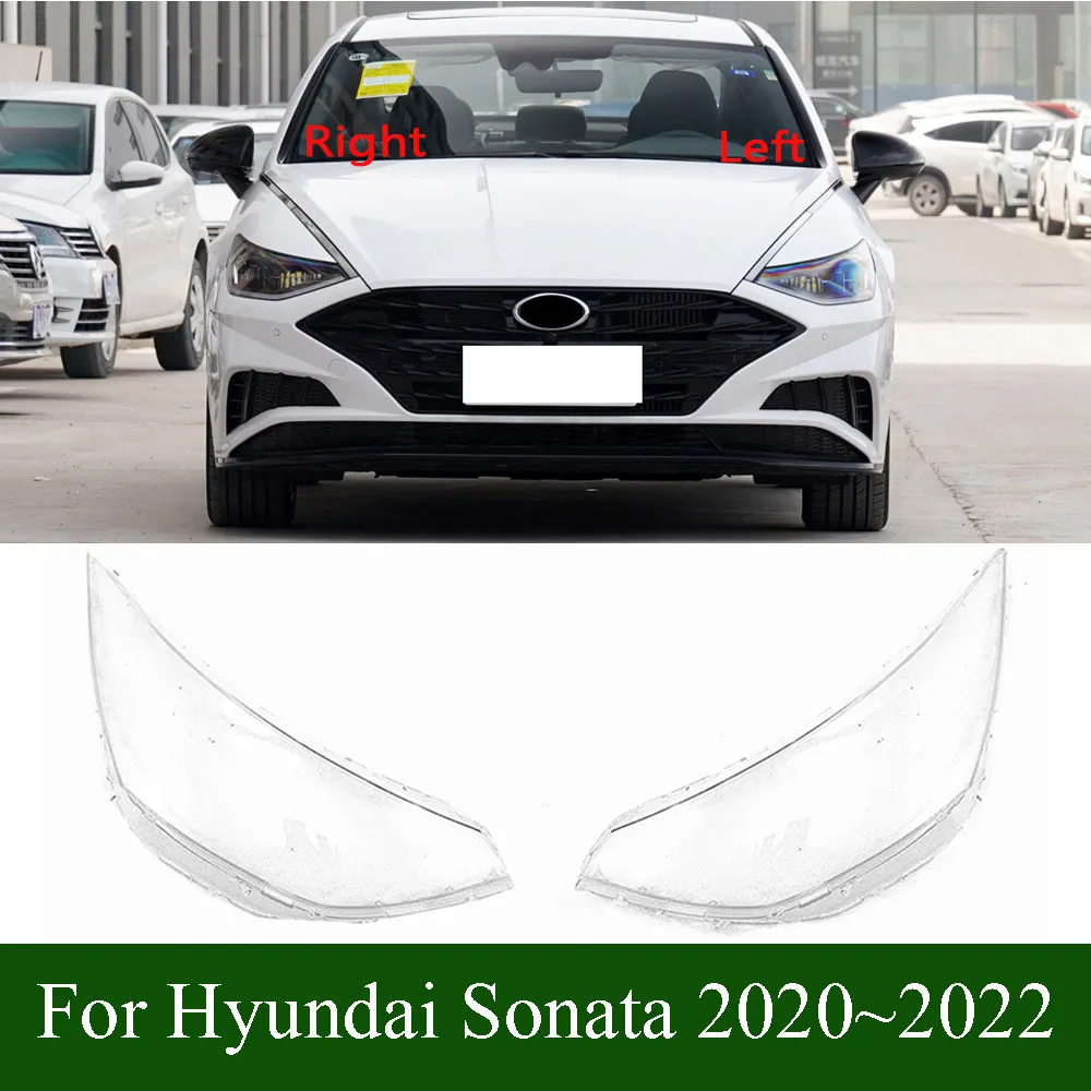 

For Hyundai Sonata 2020~2022 Transparent Lampshade Lamp Shade Front Headlight Shell Headlight Cover Lens Plexiglass