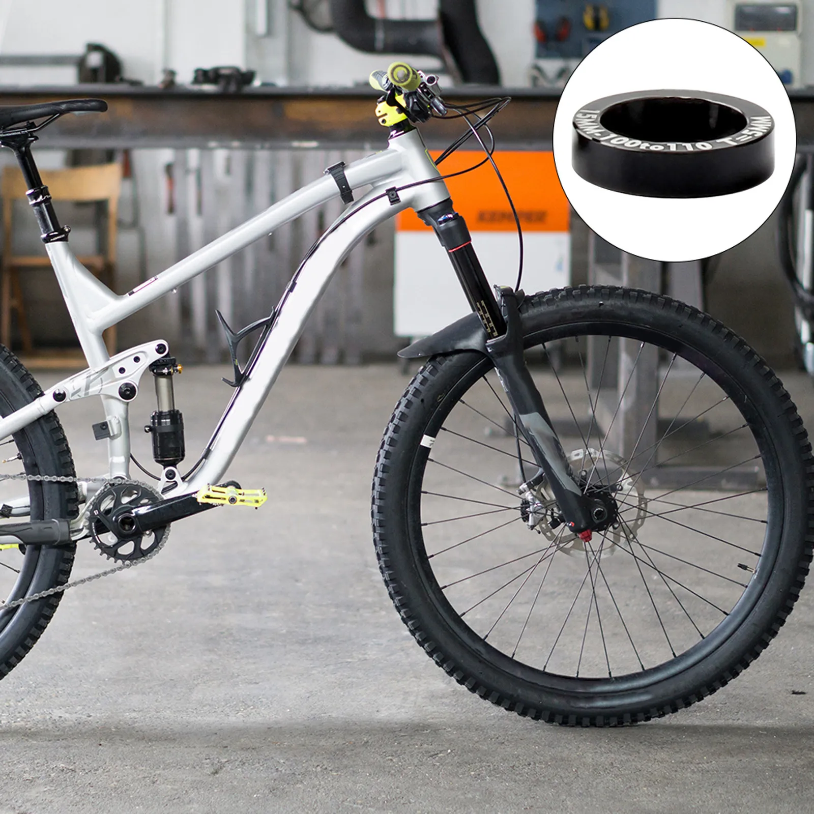 

Комплект из 2 шайб-адаптеров для втулки велосипеда, 5 мм, для преобразования 100 мм в 110 мм, аксессуары для велосипедных тормозных болтов