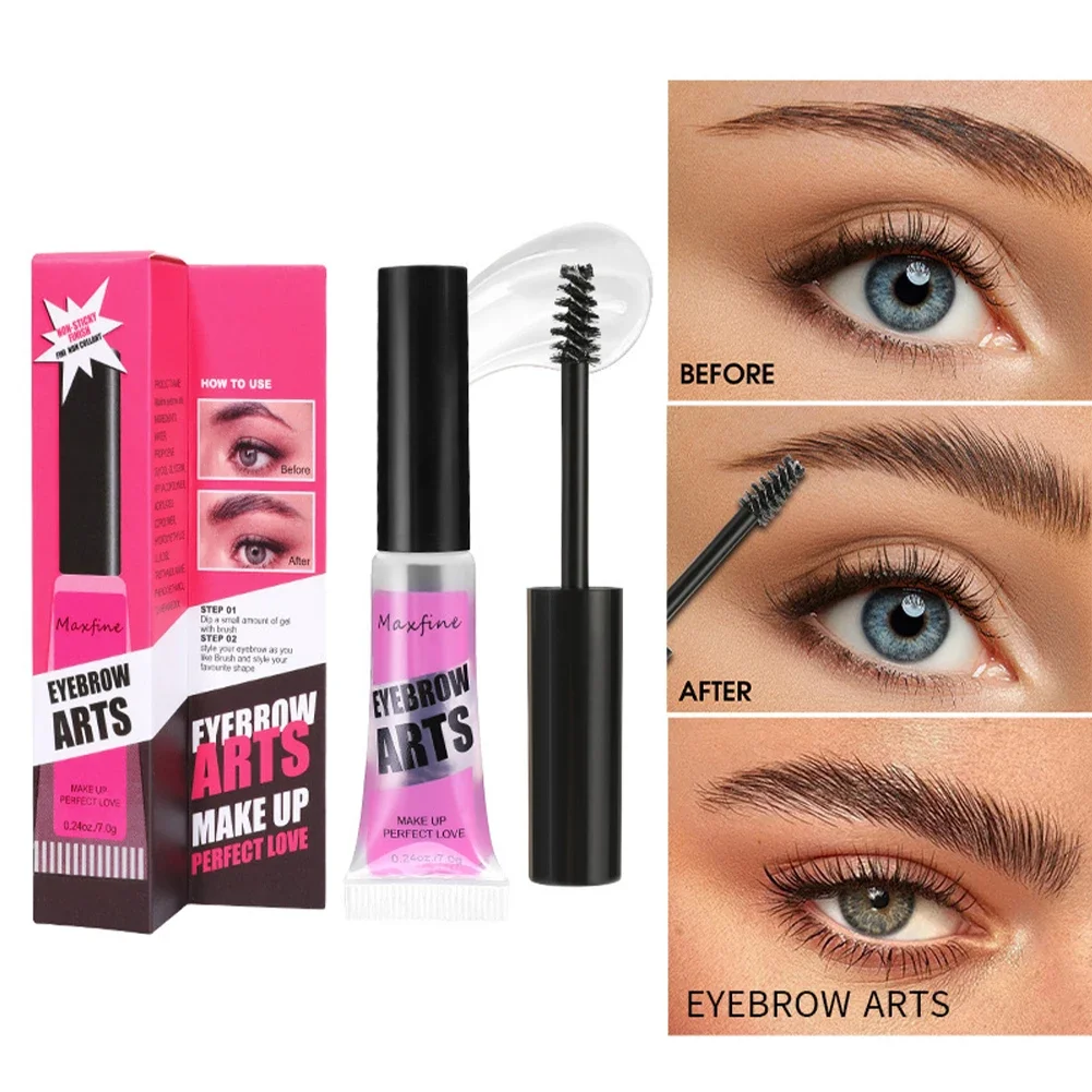 Wasserfester Langanhaltender Augenbrauen-Tint Mascara, Feiner Pinsel Augenbrauengel Natürliches 3D Federleichtes Augenbrauen-Make-up für Tägliches Styling