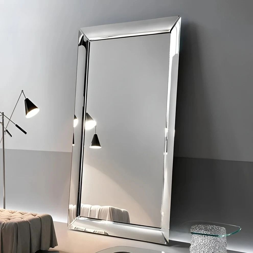 Modern simple bathroom bathroom rectangular wall comb cosmetic mirror