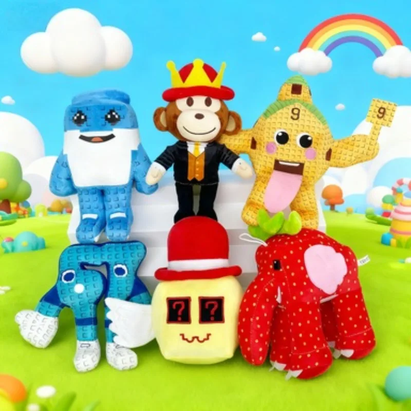 Kawaii Steal a Brainrot Jandel Plush Anime Jandel Giant Toriel No. 67 Blue Plush Toy Red Hat Black Monkey kids Christmas Gifts