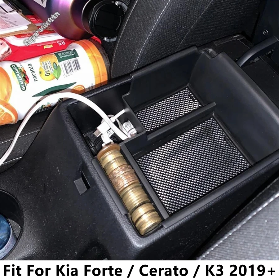 

Central Control Armrest Box Organizer Container Phone Tray For Kia Forte / Cerato / K3 2019 - 2023 Plastic Interior Accessories