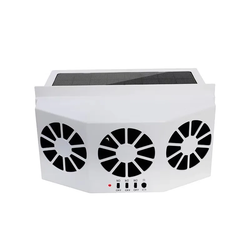 Solar Dual Fan Auto Car Window Windshield Auto Air Vent Outlet Ventilation Cooler