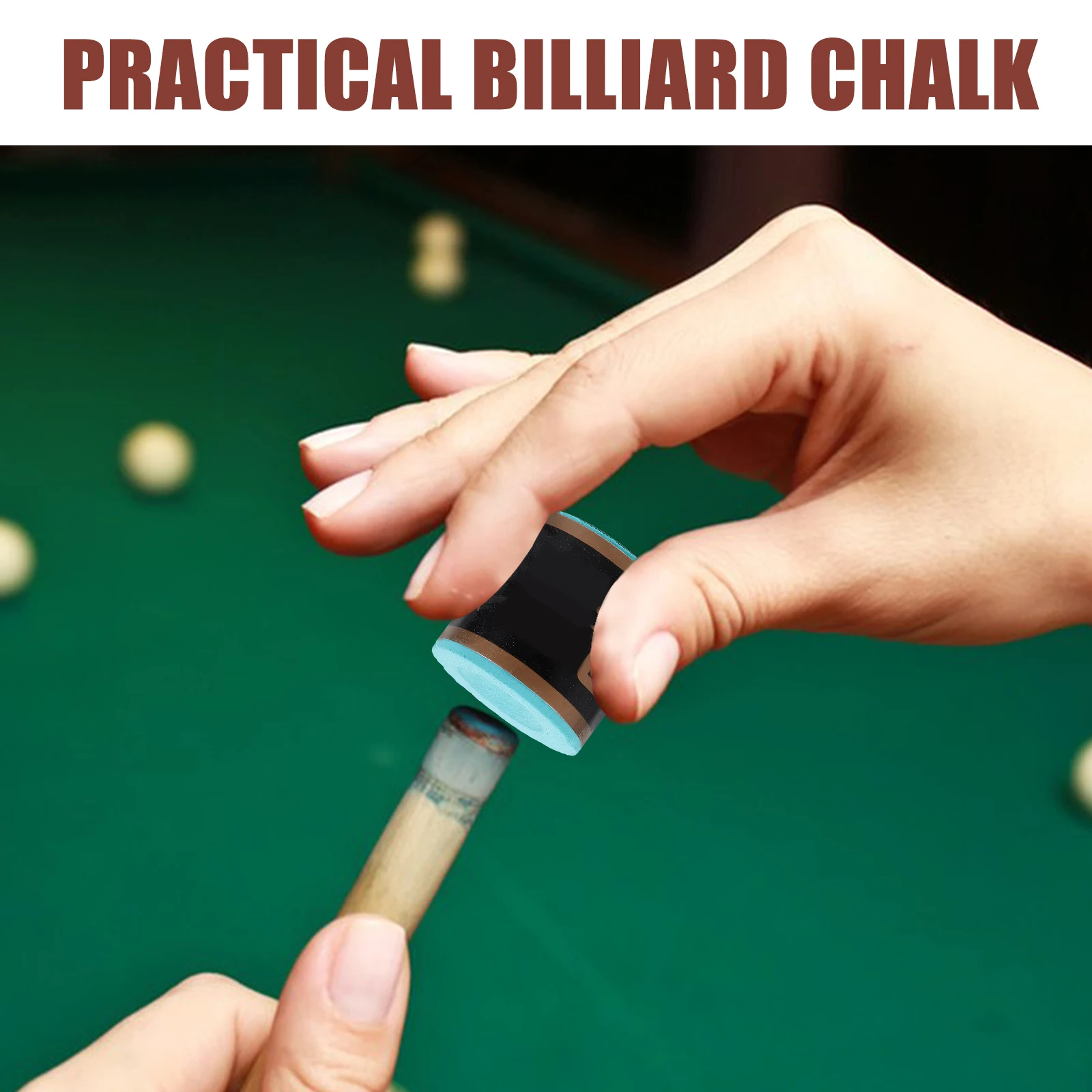 

4pcs Pool Cue Chalk A Grade Billiard Accessories Powdered Stick Wear Resistant Portable Gaming Pool Stick Accessories Snooker
