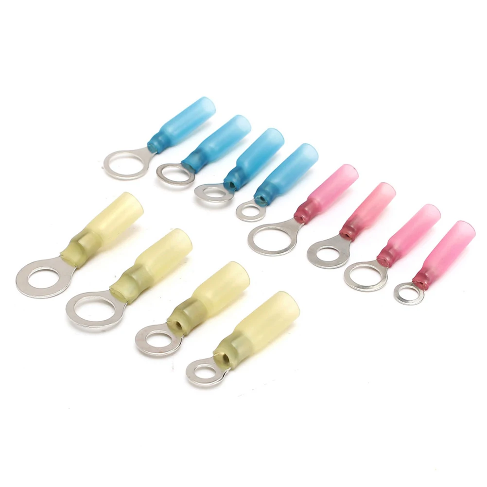 

240pcs Waterproof Terminal Box Heat Shrink Butt Connectors Fork Ring Hook Disconnect Terminals Marine Automotive Outdoor Use