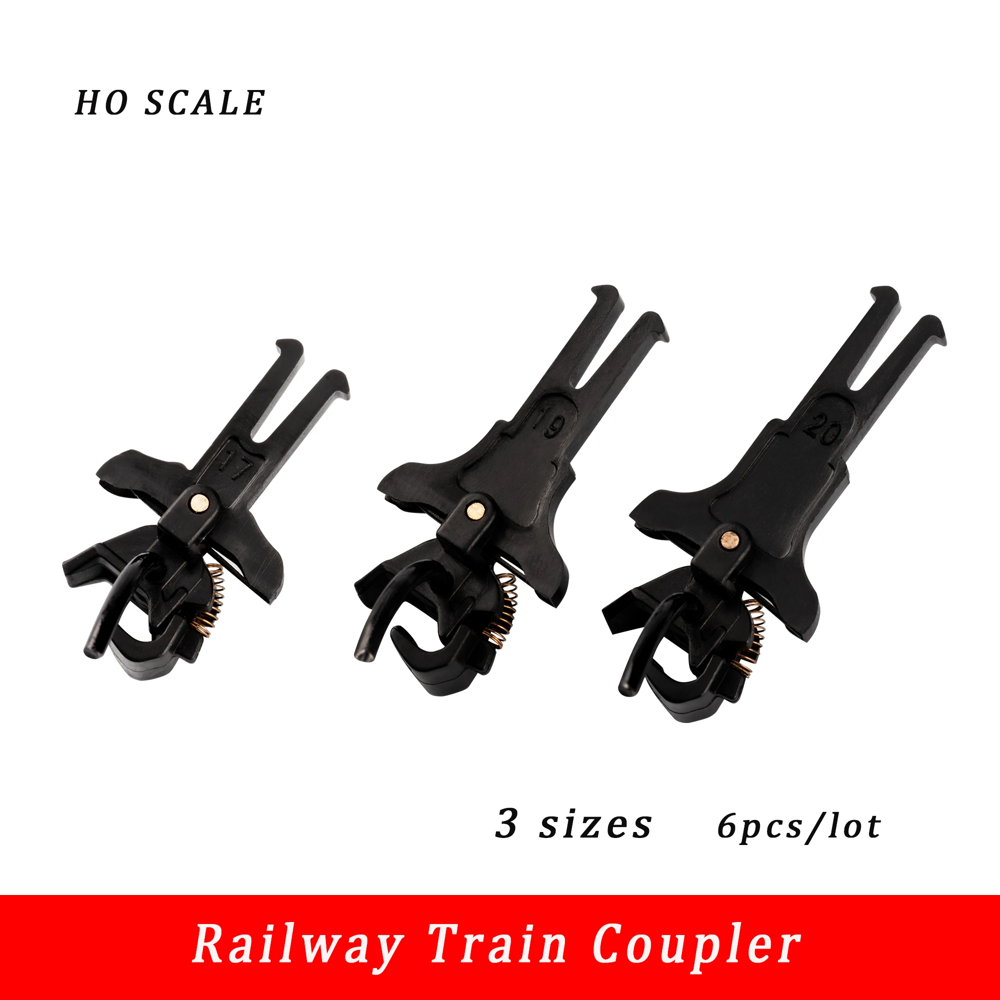 6Pcs Ho Scale 1:87 Railway Train Accessories Plastic Coupler Suitable European Train 3 Sizes Choice DIY Model Making for Diorama