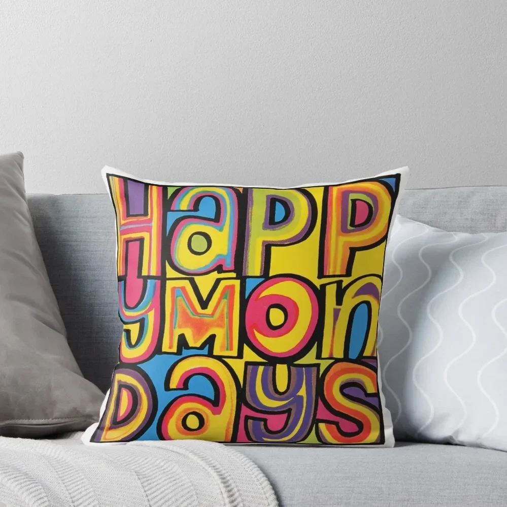 Happy Mondays Throw Pillow Sofa Decorative Covers Christmas Covers pillow