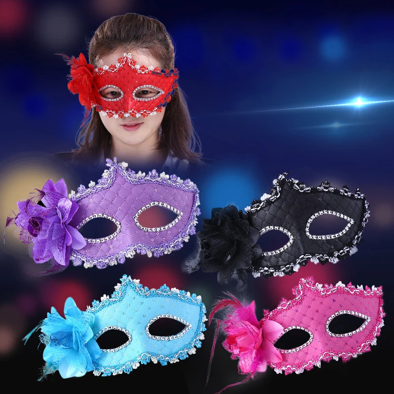 New Fashion Luxury Venetian Masquerade Mask Women Girls Sexy Fox Eye Mask for Fancy Dress Christmas Halloween Party Sequin Mask