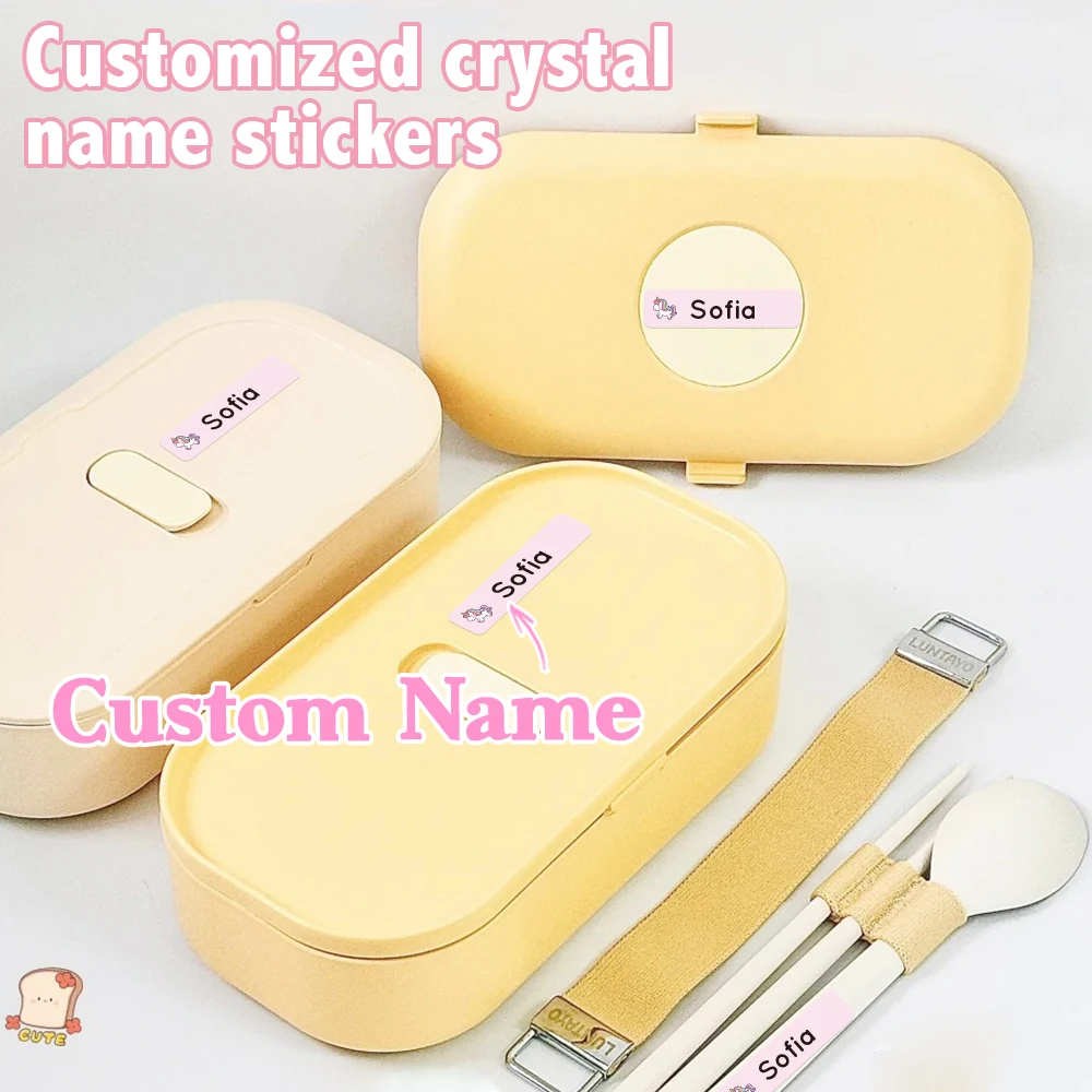 

Наклейки с именами на заказ, персонализированные этикетки для школьных принадлежностей, милые мультяшные иконки, необходимые вещи для школы