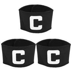 3 Pcs Captain Armband for Football Team Leader Sports Supplies Bangle Sign Portable Adjustable Elastic Match Game Soccer