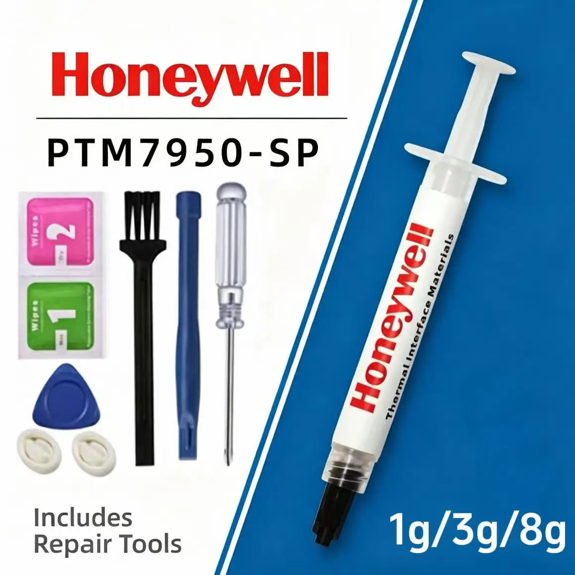 Honeywell PTM7950-SP 8.5W/mk Thermal Grease CPU GPU Cooling Paste 1g~8g Thermal Compound with Repair Tools
