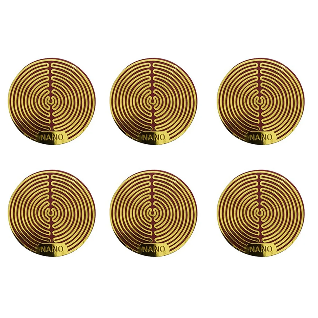 6Pcs Round Quantum Anti Radiation Protection Mobile Phone 5G Wi-Fi EMF Sticker for Cellphone Laptops Tablets,Gold YDH