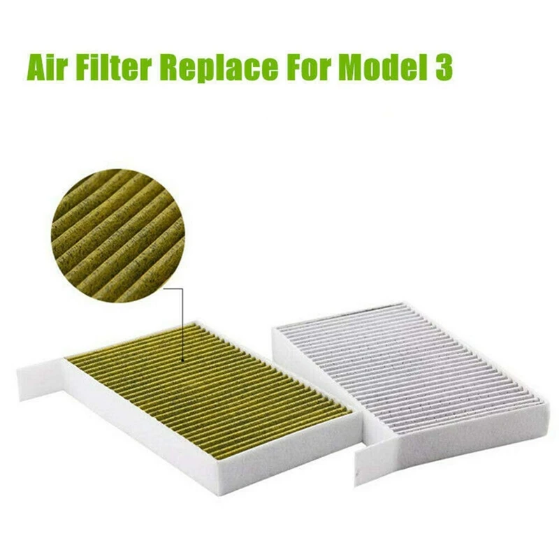 Car Air Filter Replacement With Activated Carbon For Tesla Model 3 2017 2018 2019 Air Conditioning Filter 1107681-00-A