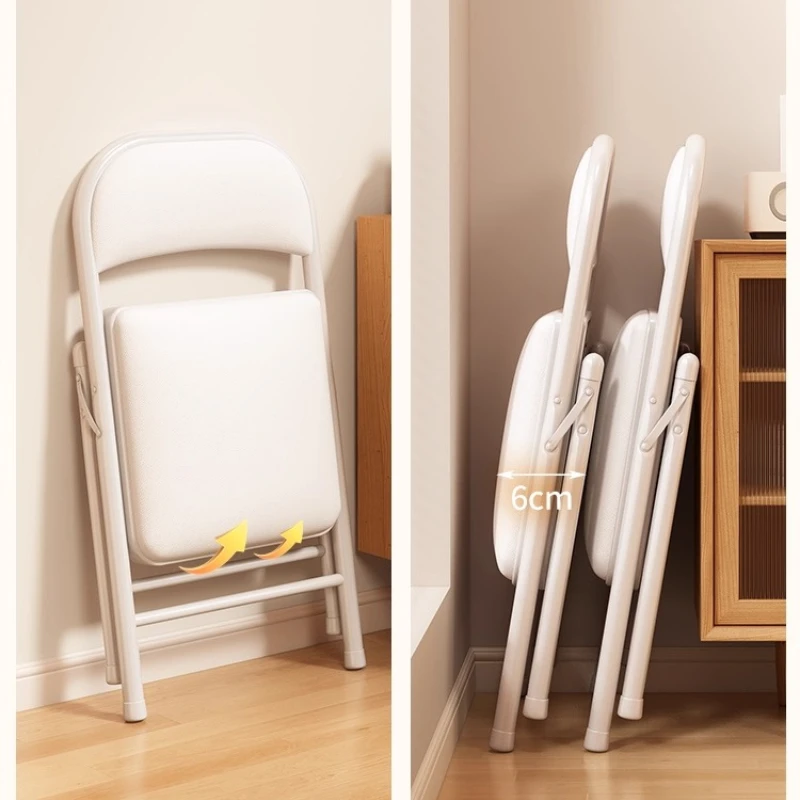 Leather Padded Folding Chair 1 Pack Sturdy Metal Living Room Rocking Dinner Chairs Easy To Use Storage Outdoor Home Office