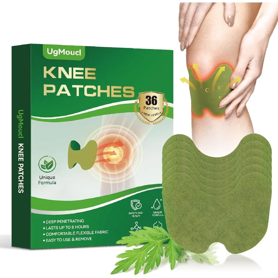 

36Pcs Natural Herbal Knee Patches with Wormwood Extract for LongLasting 8Hour Heat Relief Ideal for Joint and Knee Pain Support