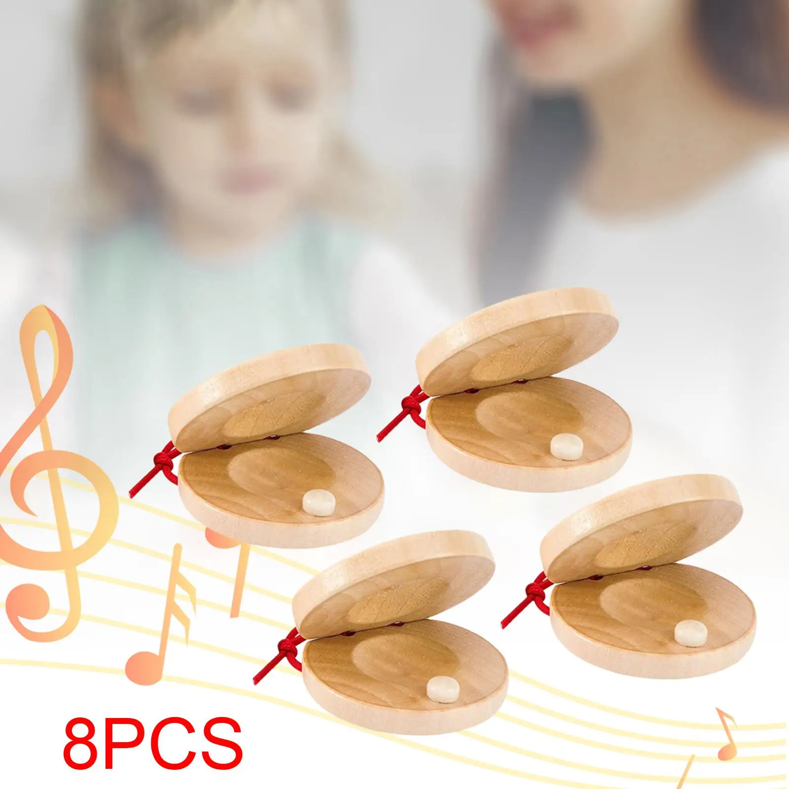 Wooden Castanets Musical Castanets Rhythm Toys Percussion Instrument for