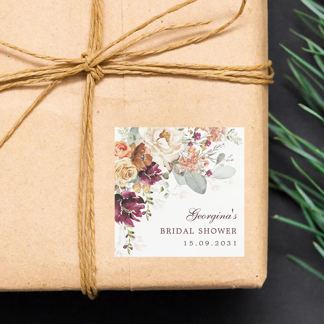 สติกเกอร์ชื่อและวันเกิดแบบกำหนดเอง 90 ชิ้น (สำหรับงานแต่งงาน พิธีบัพติศมา การ์ดเชิญงานปาร์ตี้)