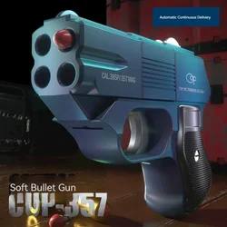 COP 357 Pistol Soft Bullet Shell Ejection Toy Gun Continuous Shooting Blaster Mini Pistola Air Gun For Adult Boys Birthday Gifts