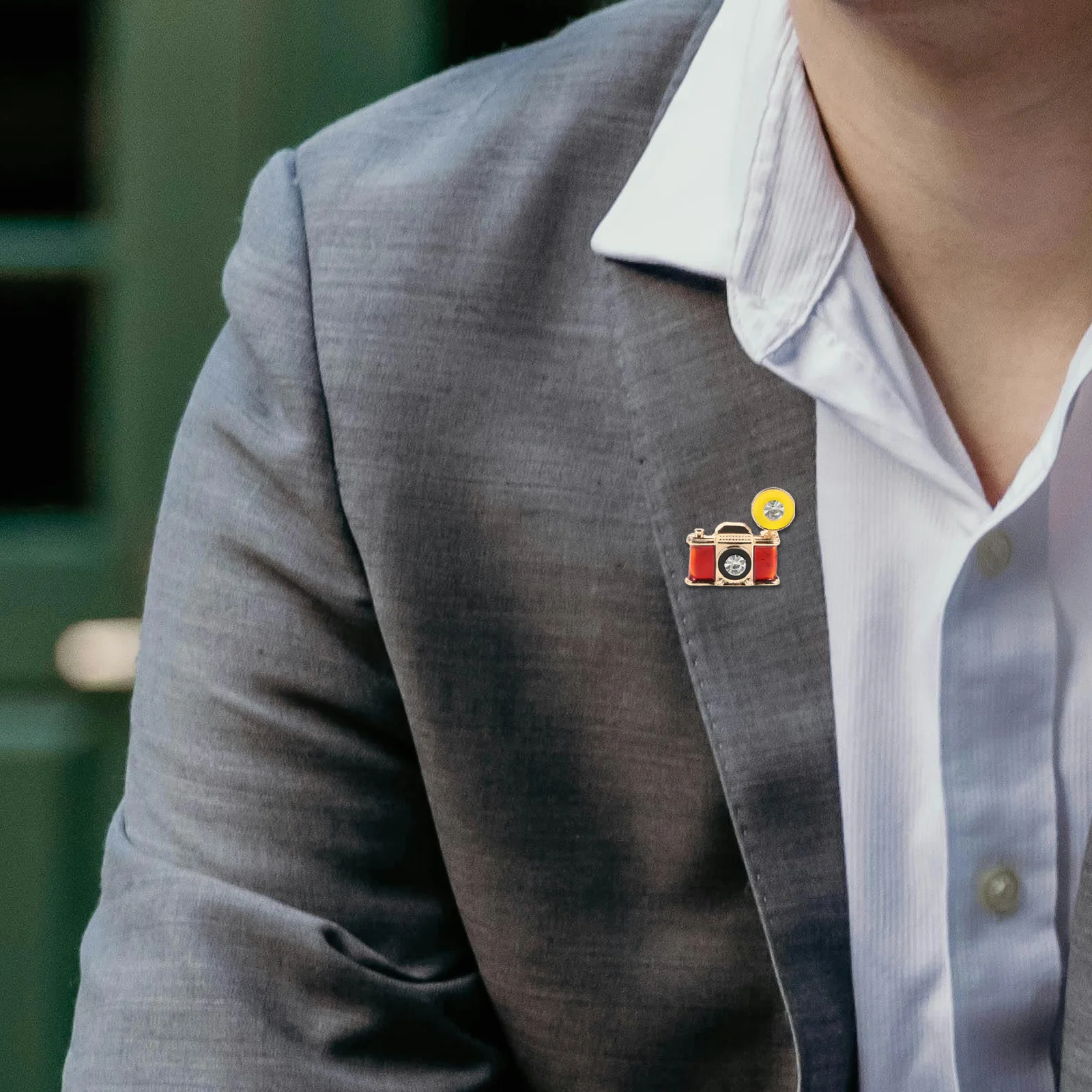 الرجعية كاميرا بروش دبوس المينا حجر الراين تصميم عشاق التصوير شارة التلبيب ملحق هدية للرجال النساء مثالية ل