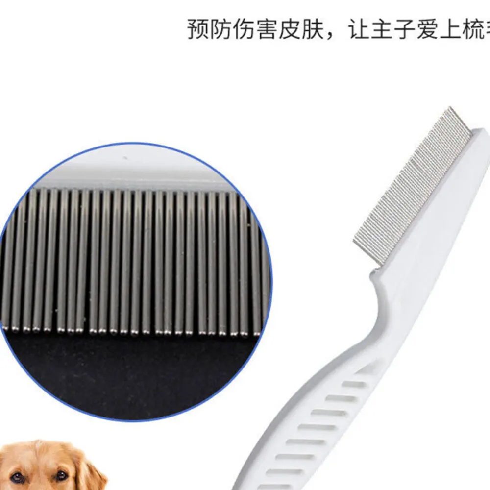 Cat Flea Pet Detail Small Face Fine Tooth Black Chin Cleaning Brush Dog Lice Comb Special For Grooming