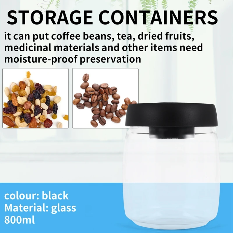 コーヒーキャニスターコーヒー豆保存容器ガラス真空瓶密封された北欧キッチン収納スナック