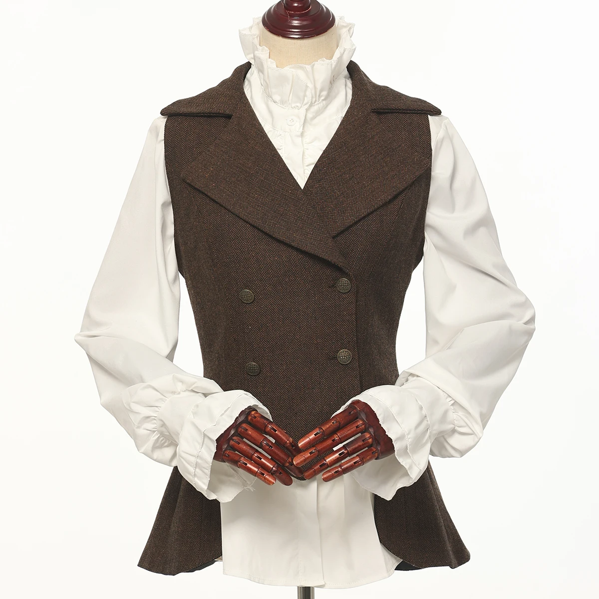 سترة نسائية على الطراز الفيكتوري خمر Steampunk عصر النهضة الذيل الخصر