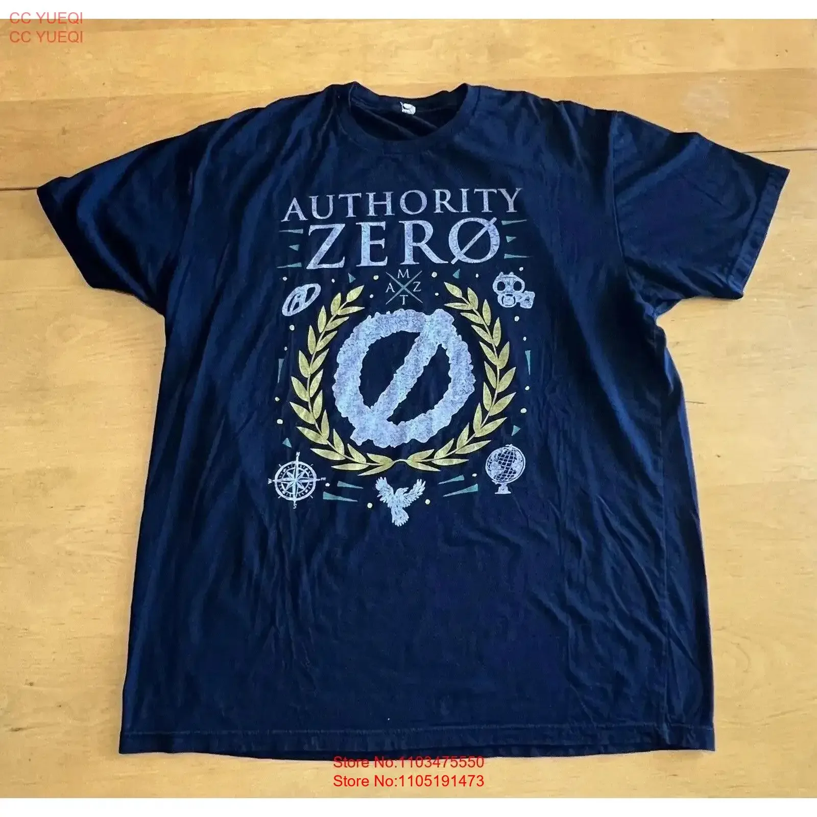 2000s Authority Zero T Shirt XL Andiamo 12 34 A Passage In Time Skate Surf Punk vintage Washed Soft Unisex Casual Versatile