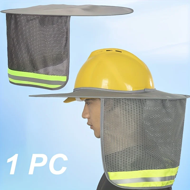 UV Curtain Reflective Neck Protector Sunscreen Construction Site Construction Engineering Labour Safety Helmet Sunshade Cover