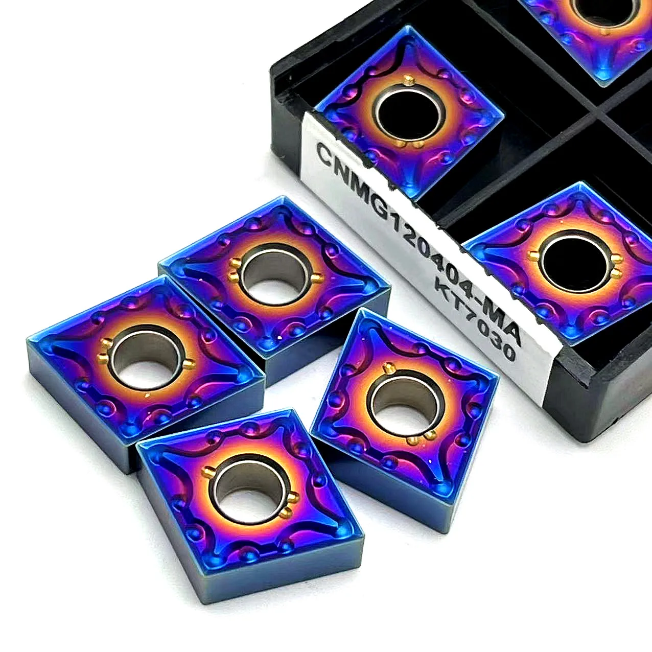 Cnmg120404 cnmg120408 ferramenta de torneamento externo de alta qualidade, lâmina de carboneto cimentado, lâmina de gerencio nano-azul, carboneto de tungstênio