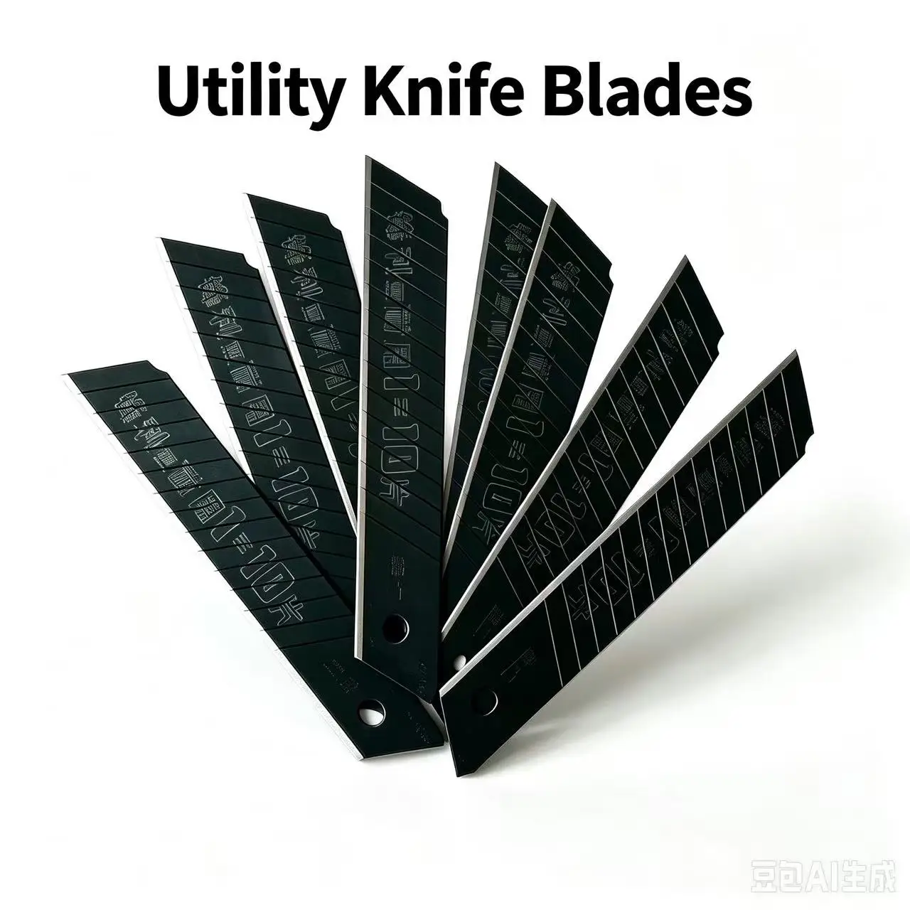 18 mm With Heavy‑Duty Utility Knife Blades Sharp Durable Black Carbon Steel Replacement Blades for Box Cutter