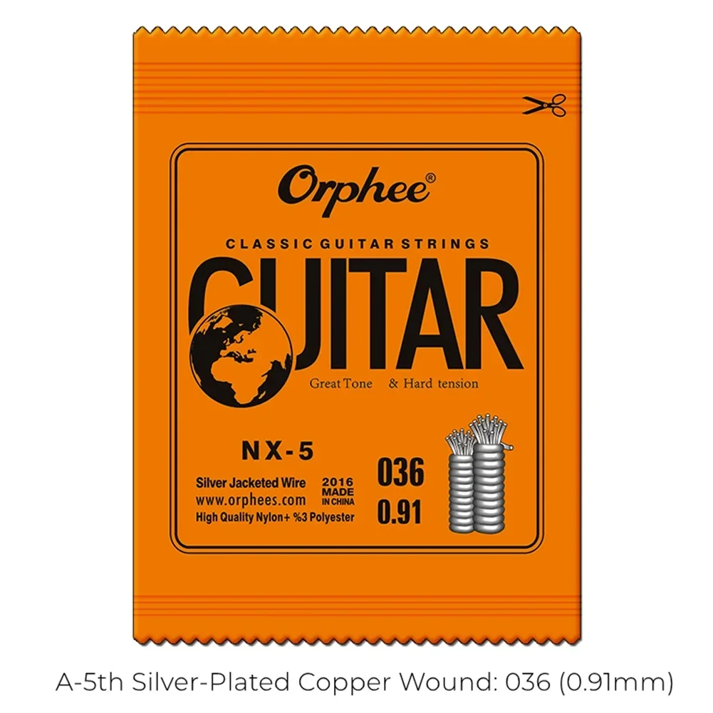 Orphee Classical Guitar Strings Single String Silver Plated Wire Nylon Single Strings For Classic Acoustic Guitar Accessories