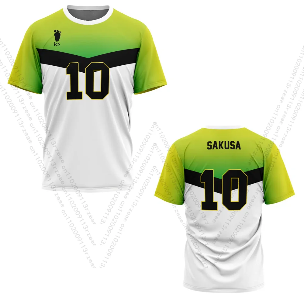 

Аниме Haikyuu ltachiyama Institute School Uniform Sakusa # Костюм для косплея 10, мужская футболка для мальчиков, волейбольные майки, спортивная одежда