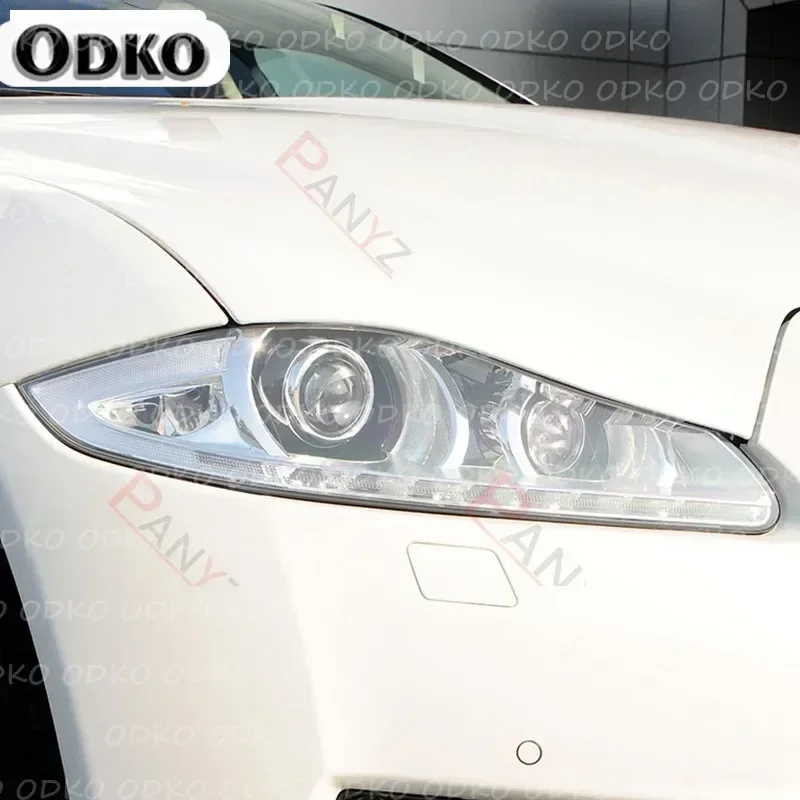 

2 шт. для Jaguar XJ X351 2010-2019 XJR XJL Защитная пленка для фар автомобиля Виниловая прозрачная черная защитная пленка из ТПУ