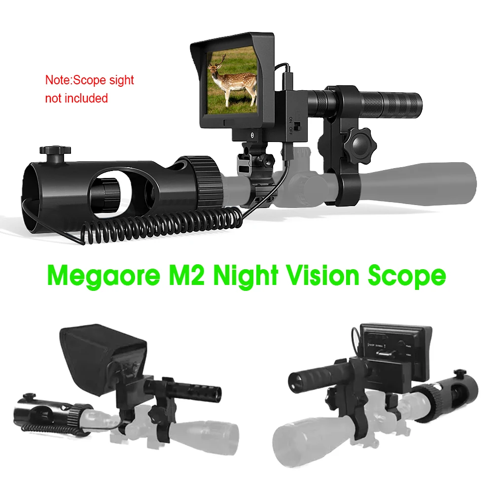 

Infrared 850nm night vision rifle scope, with a range of 300 meters and a 4.3-inch screen, suitable for shooting and hunting