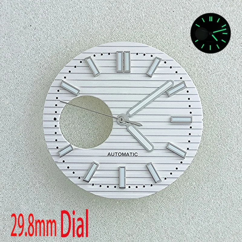 Аксессуары для мужских часов, 29,8 мм, циферблат часов, зеленый C3, светящийся, подходит для NH, автоматический механический 38, аксессуары для часов