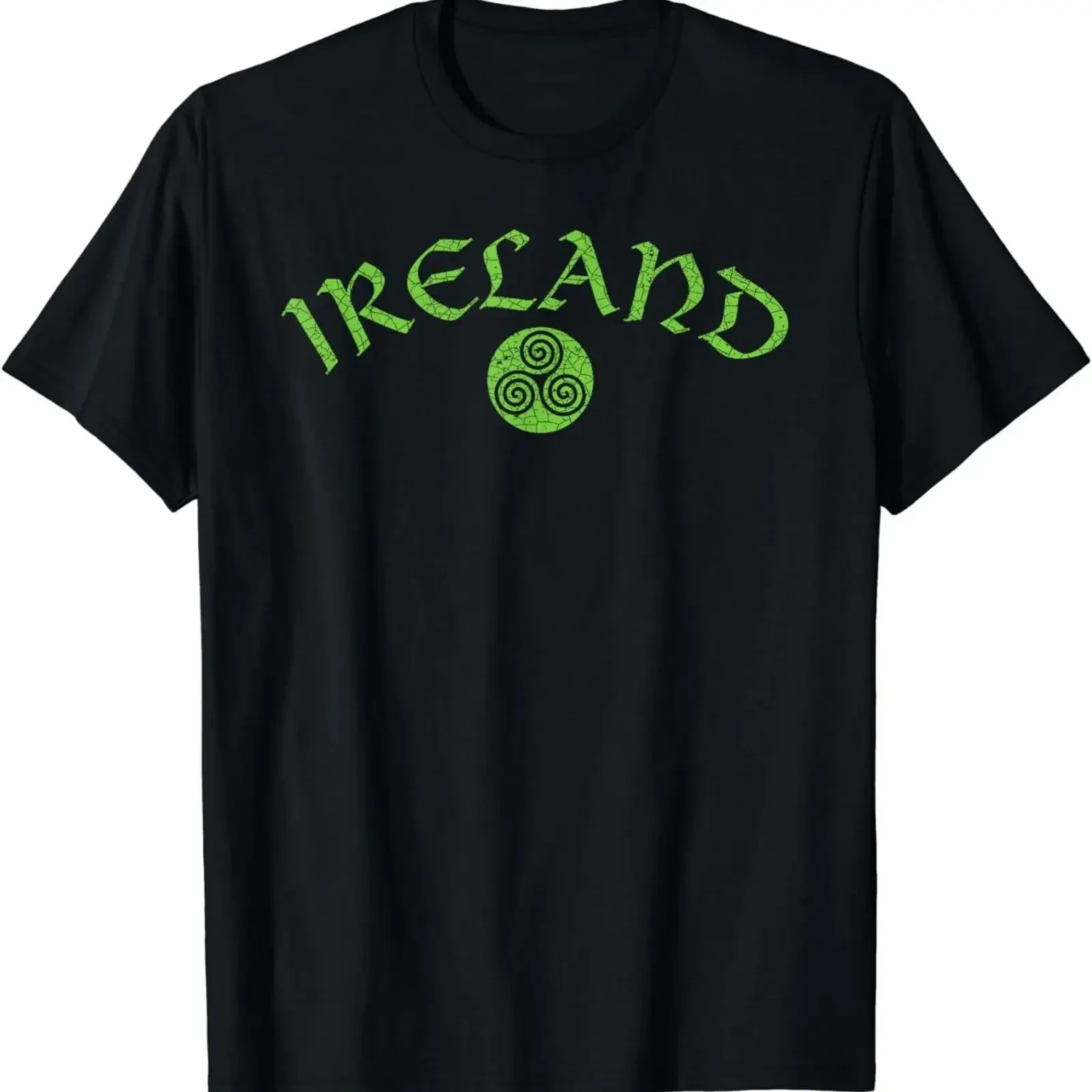Vintage Ireland Triskele Saint Patrick's Day T Shirt vintage Washed Breathable Versatile fashion Casual streetwear Comfortable