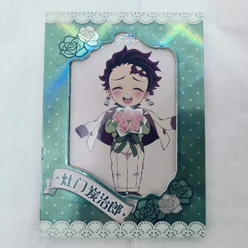 Anime Demon Slayer Kamado Tanjirou Agatsuma Zenitsu Kochou Shinobu Kanroji Mitsuri Rare Collection Card Birthday Gift Toys