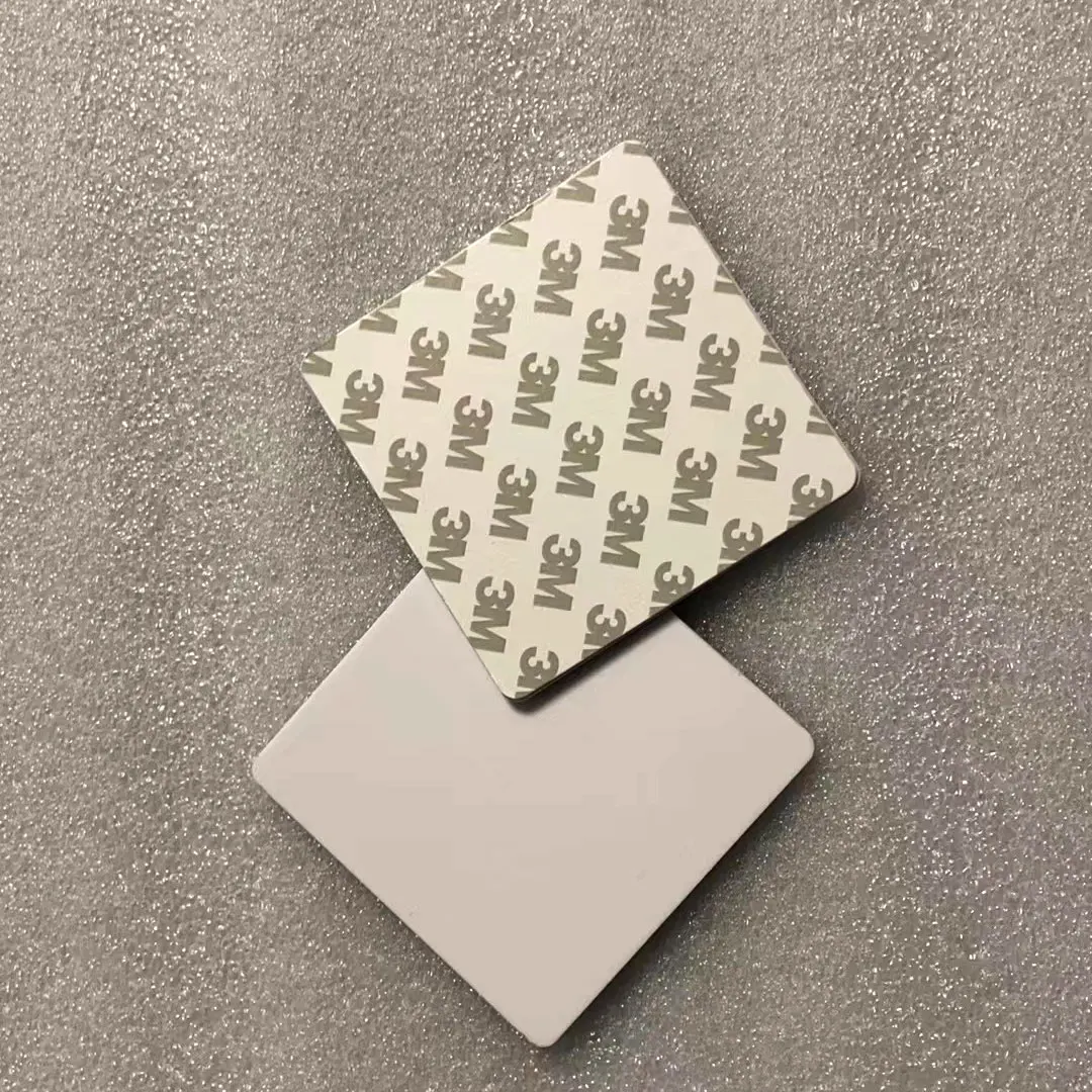 blank version white and black color square 80 x 80mm 213 chip Acrylic NFC Restaurant Menu Tablet Plate Sticker