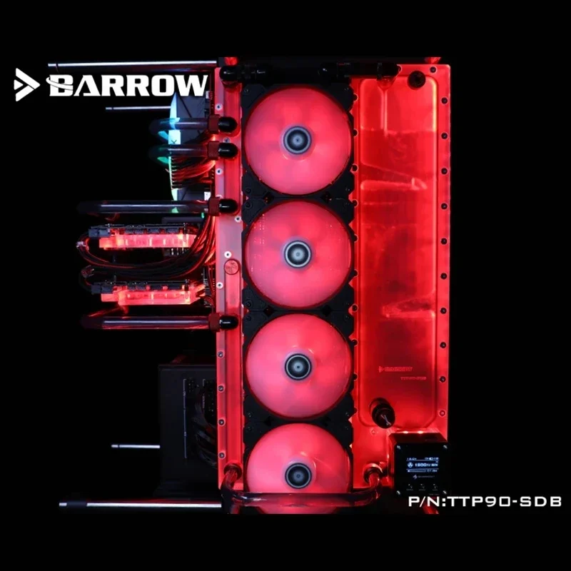 Barrow Distroplate for  Thermaltak Core P90TG Case TTP90-SDB Water Cooling System for PC Gaming 5V 3PIN Waterway Board