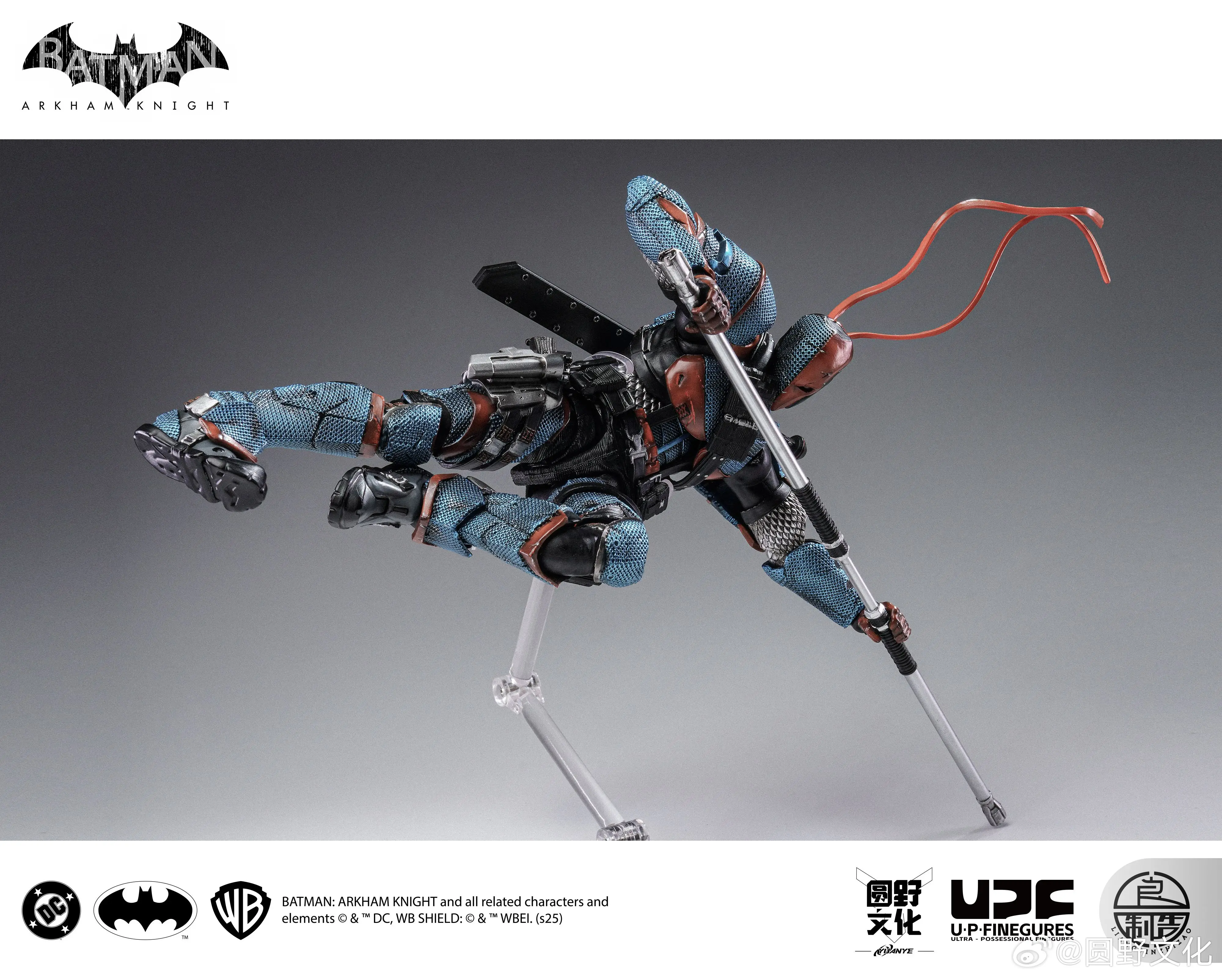100% الأصلي LPZZ 1/12 ROUNO CUEURE DC002 Deathstroke عمل الشكل Arkham Knight الانتهاء وحدة أنيمي الشكل الهدايا لعبة