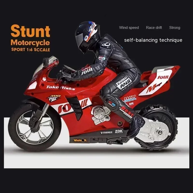 Controle remoto Stunt Motocicleta, Self-Balancing, Tilt Head, Drift Rotation, alta velocidade, Racing Motorcycle