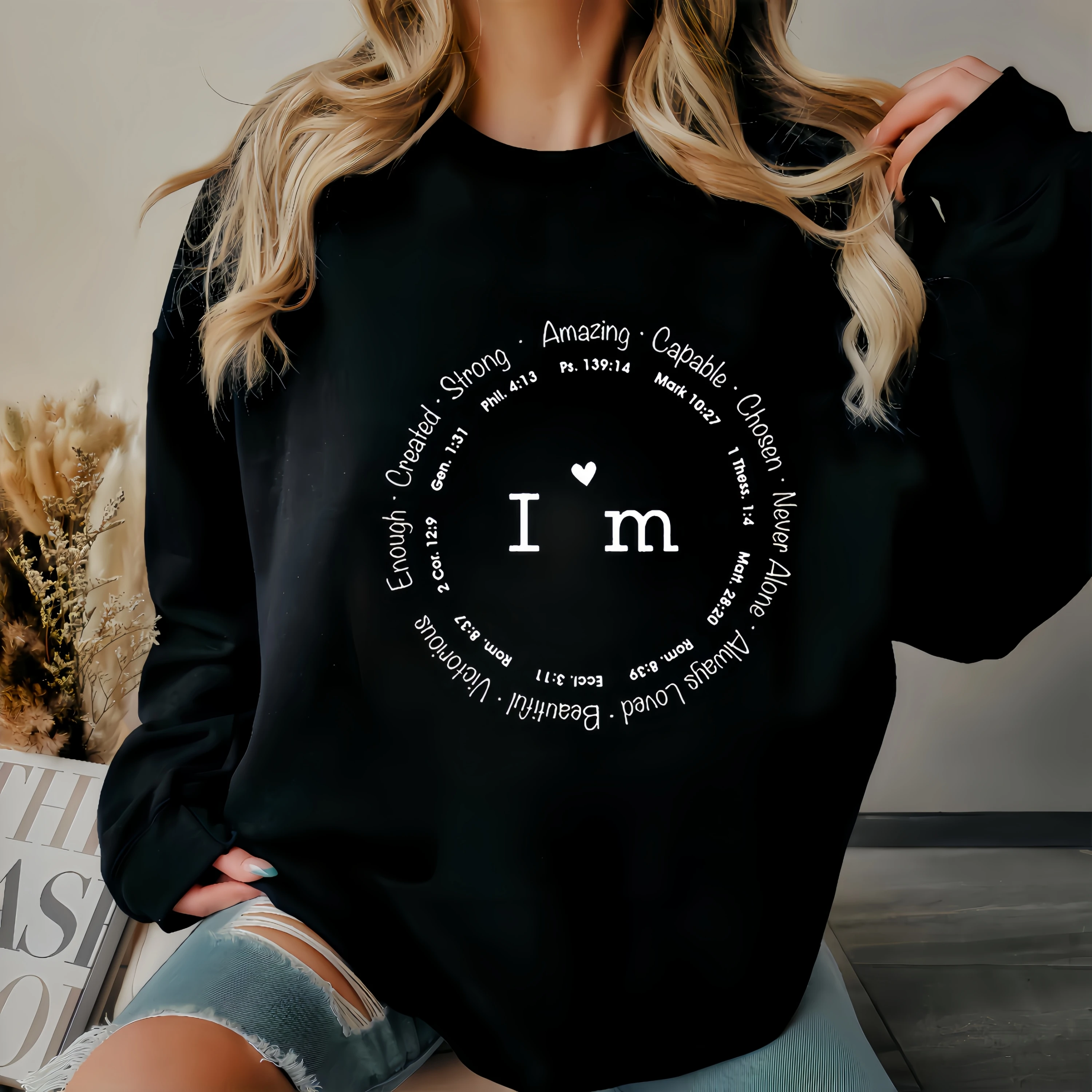 

Cute Home Girls Letter Print Sweatshirts Women Long Sleeve Crewneck Pullover Cozy Loose Casual for Daily Wear