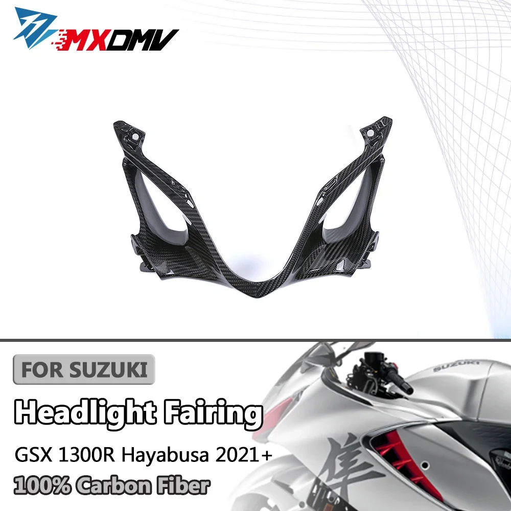 

Для Suzuki Hayabusa GSX1300R GSX-1300R 2021 + 100% 3K полностью настоящее углеродное волокно, аксессуары для мотоциклов, обтекатель фар