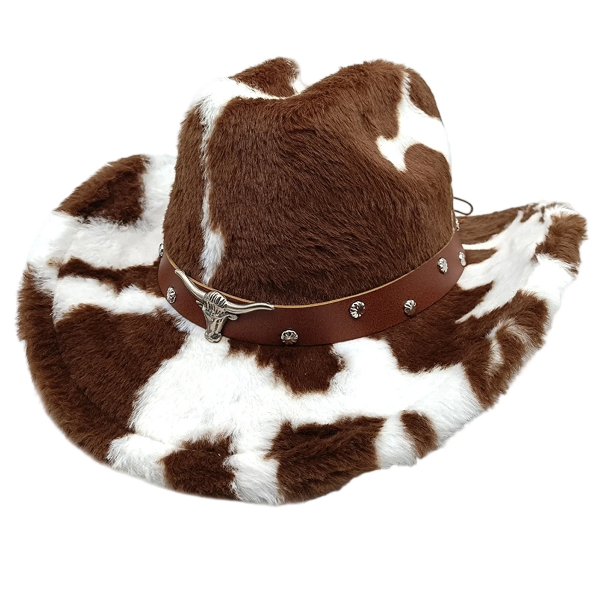 chapeu-de-vaqueira-peludo-com-estampa-de-vaca-para-mulheres-e-homens-chapeu-ocidental-moderno-com-cinto-de-cabeca-de-touro-bone-de-jazz-quente-e-peludo-para-uso-diario-festas-e-clubes