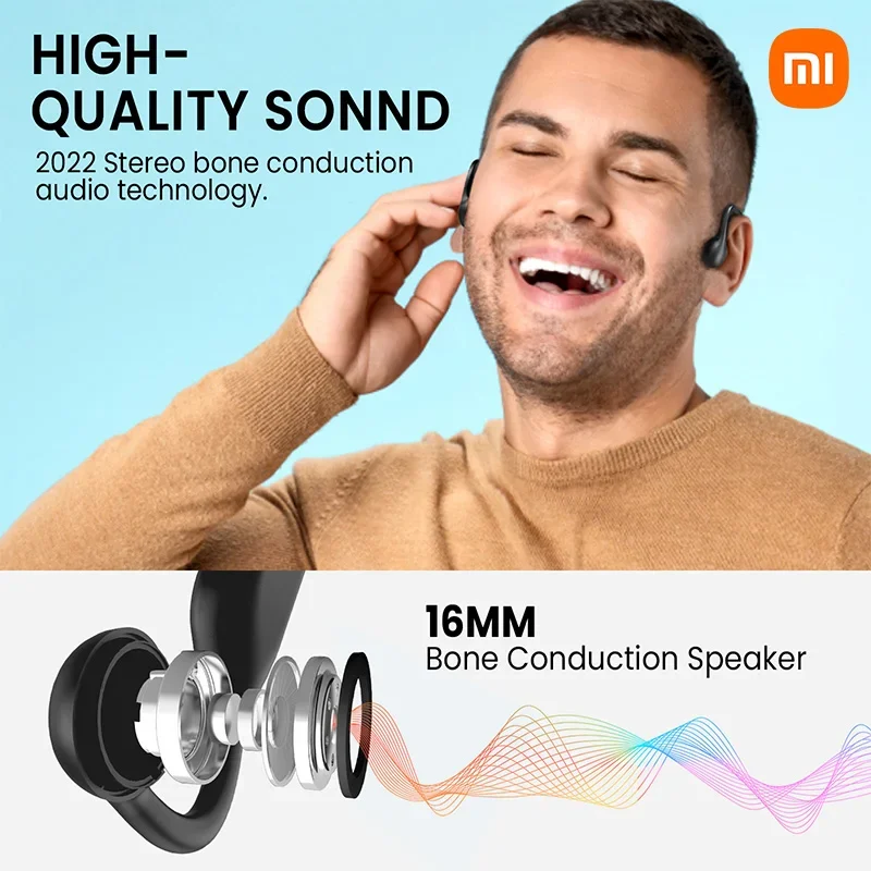 Xiaomi MIJIA Bone Conduction Earphones Bluetooth Wireless Headset Sports Running IP56 waterproof Headphone Halter Earbuds