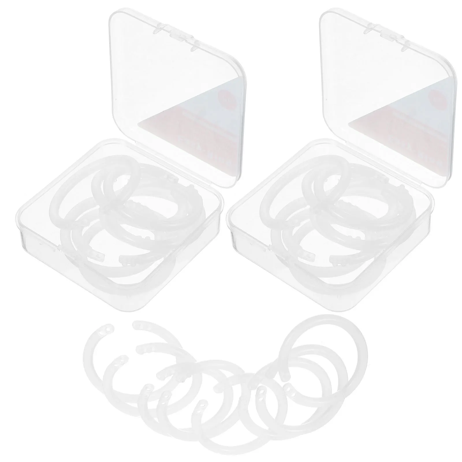 4 Boxen Binder Ringe Kunststoff Buch Ringe Lose Blatt Clips Ring Bindemittel für DIY Scrapbook Flash Karten Kalender Organizer