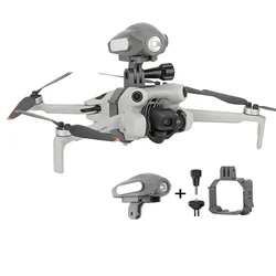 For DJI Mini 4 Pro Multifunctional Adapter Mount Expansion Bracket & Drone Night Light For GoPro/DJI Action 4/3/Insta360 Camera