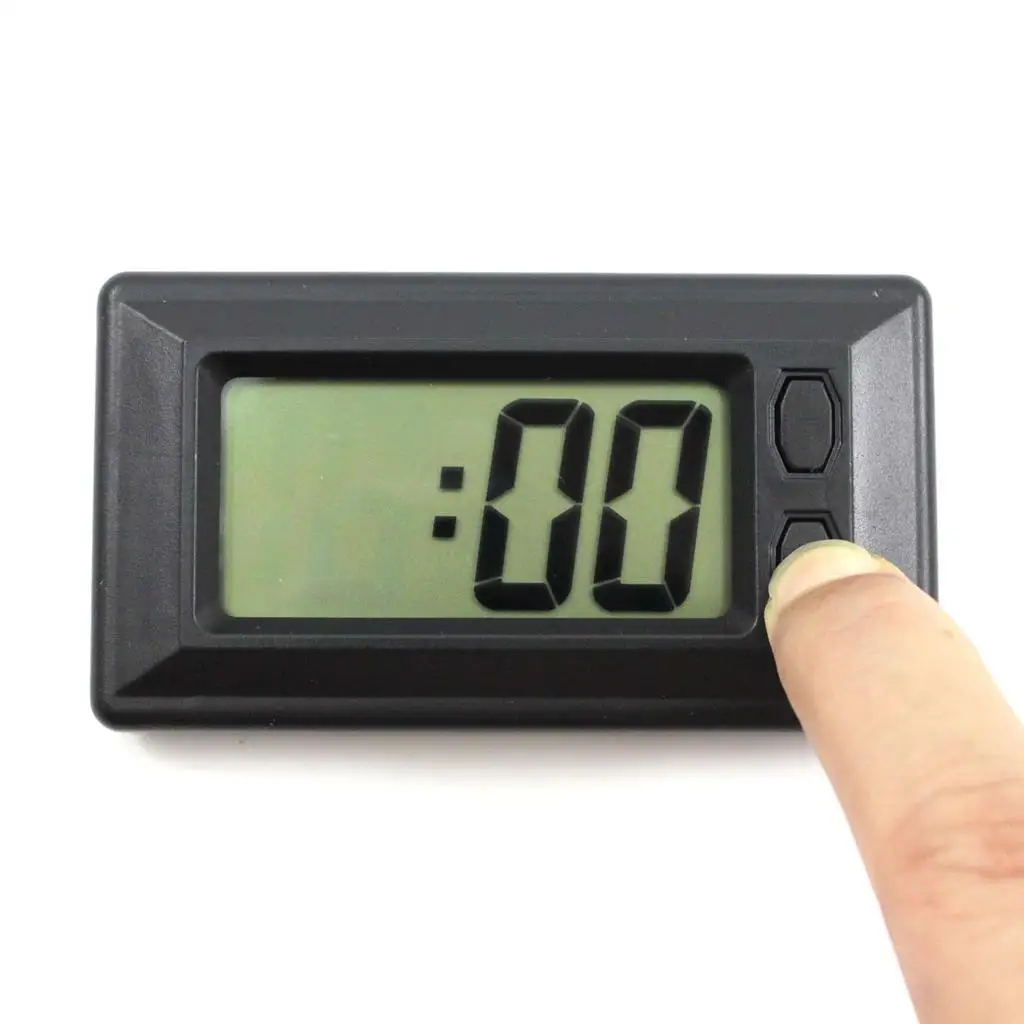 Car LCD Clock Digital Display Dashboard Gauge ASB Material Timepiece Auto Interior Accessories for Car Dashboard