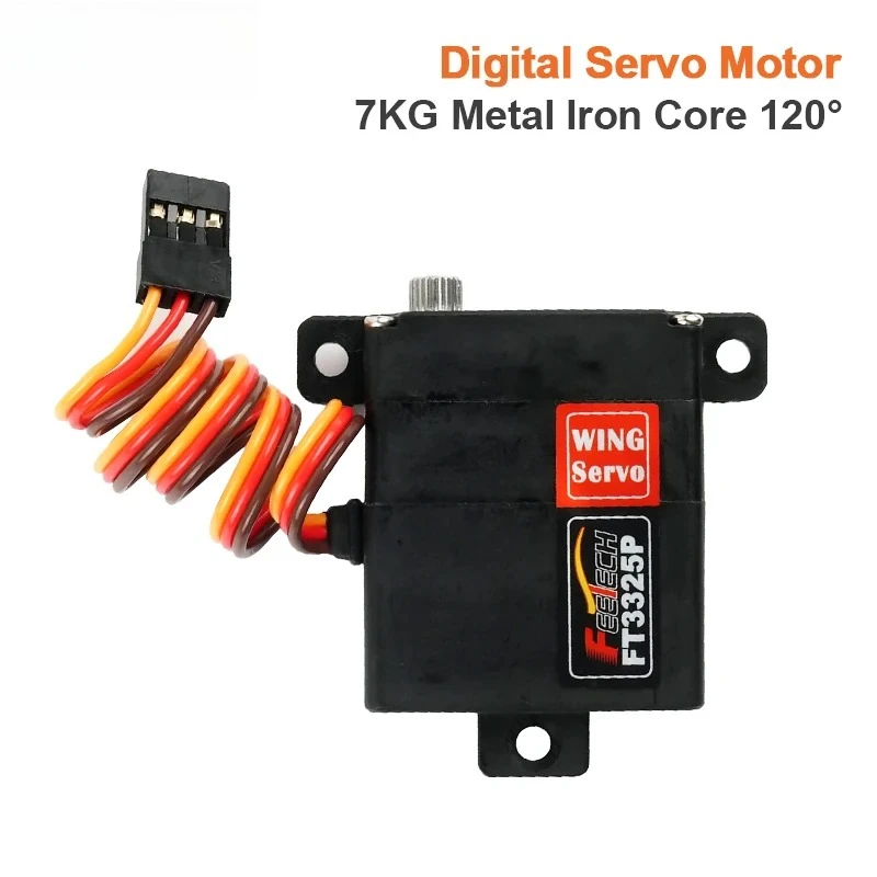 Feetech Digital Servo 7kg 120 Degree Metal Gear Coreless Motor High Torque for RC Airplane Flat Body Fixed Wing Glider Model DIY