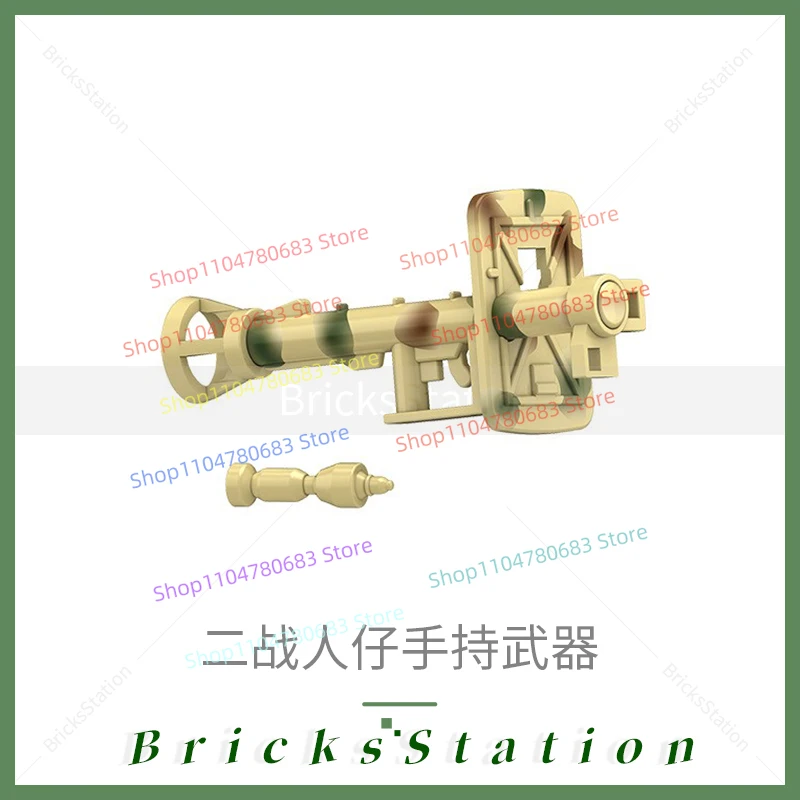 Moc blocos de construção militar mini figura camuflagem anti-tanque lançador de foguetes tipo 60 acessório modelo de montagem meninos brinquedo presente